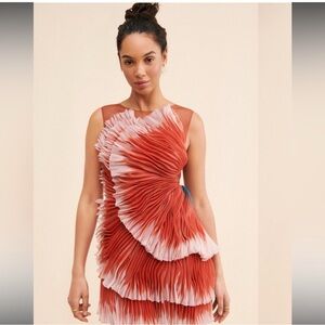 Chic Coral and White Dress